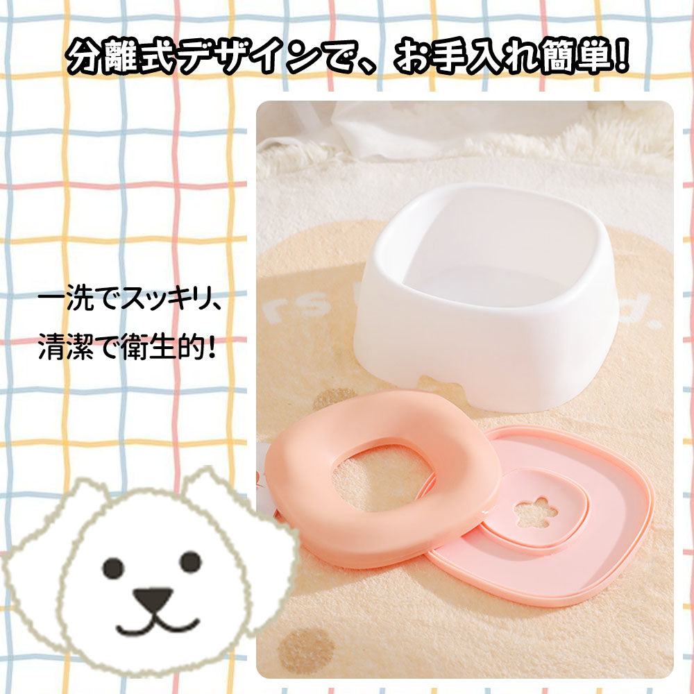 ペット給水器 水飲み器 犬用 猫用 こぼれない 水飲み 電池不要 お手入れ簡単 便利 おしゃれ 可愛い QB-01