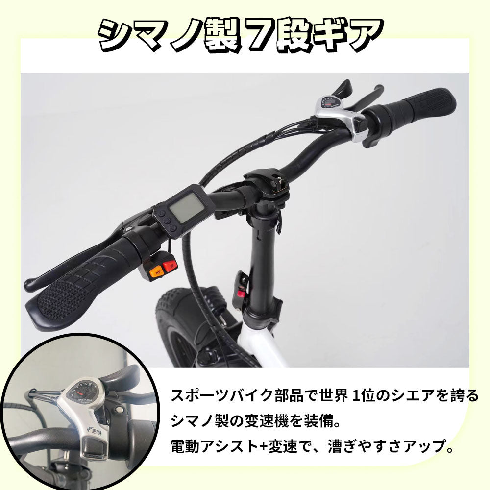 自転車 電動自転車 車 "500Wモーターの強力な動力" 電動アシスト自転車 20 インチ スノータイヤ 折りたたみ式 付属サービス 手袋プレゼント 通学 通勤 アウトドア DDC